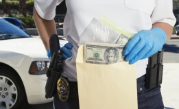 police with cash / shutterstock