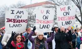 Sign reading "You are on Indigenous land"