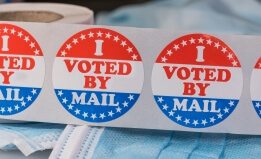 stickers "I voted by mail"