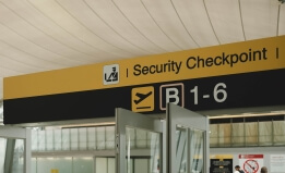 Airport security checkpoint