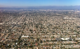 Aerial view of Los Angeles, CA
