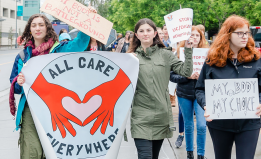 Students marching