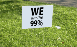 We are the 99% lawn sign.