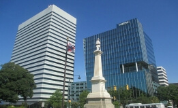The Confederate battle flag flies above the South Carolina capitol grounds in July 2012.