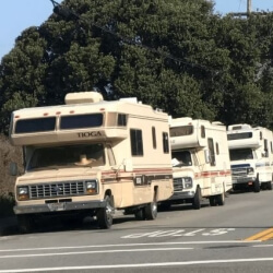RV's parked 