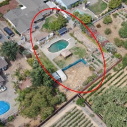 A photo included in the ACLU lawsuit shows aerial images obtained by drones flown by Sonoma County code enforcement officers. 