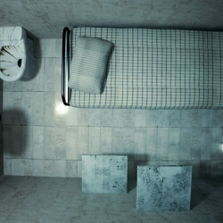 jail cell top view