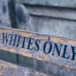 Apartheid-era "Whites Only" bench in South Africa