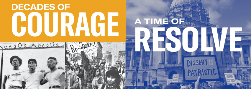 Decades of courage, a time of resolve: Cover of the 2024 annual report